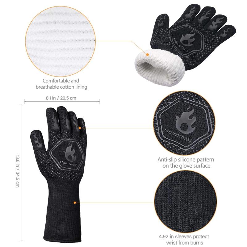 BBQ Gloves Heat Resistant Mitts