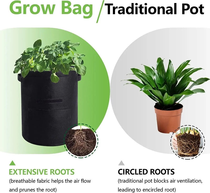 Vegetable Grow Bags 10-Gallon