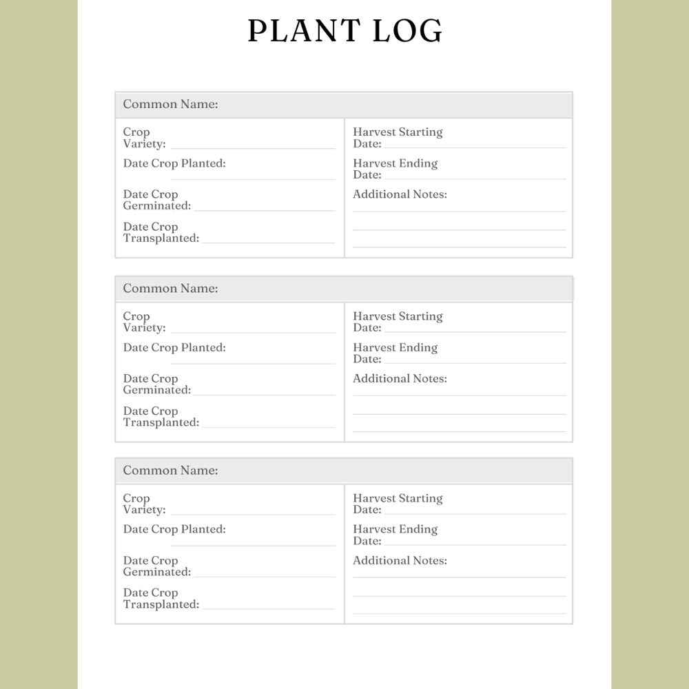 Printable Garden Planner - 40 Pages in Black & White