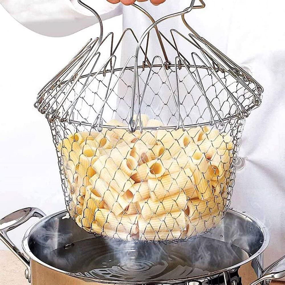 Foldable Steam Fry Cooking Basket