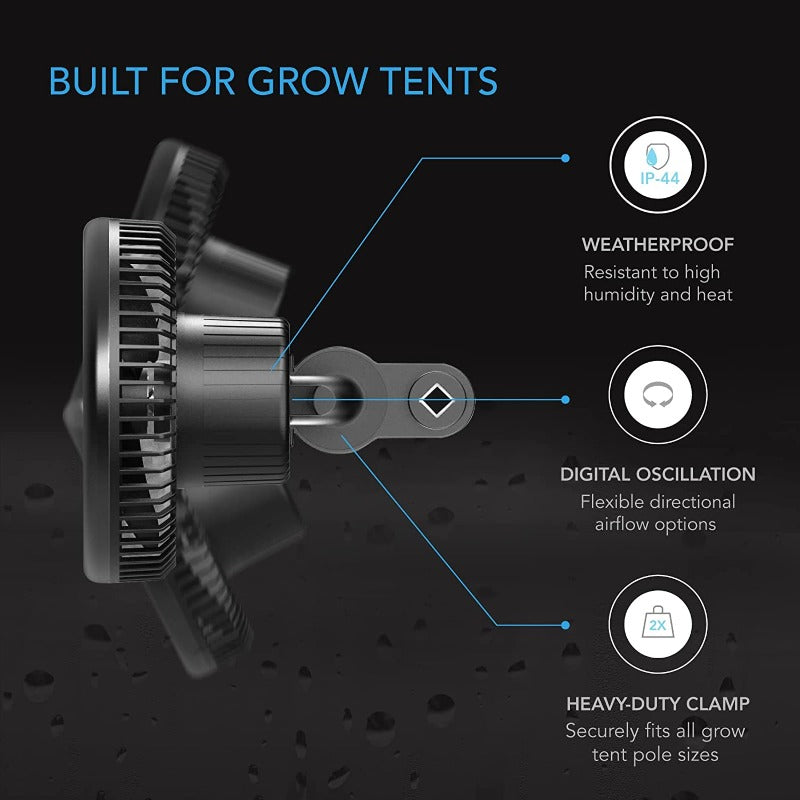 AC Infinity CLOUDRAY Grow Tent Clip Fan