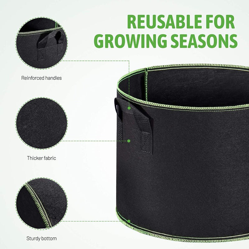 Premium Fabric Grow Pots 10-PACK