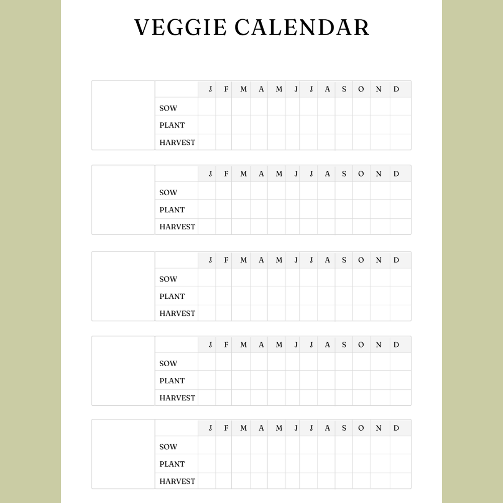 Printable Garden Planner - 40 Pages in Black & White