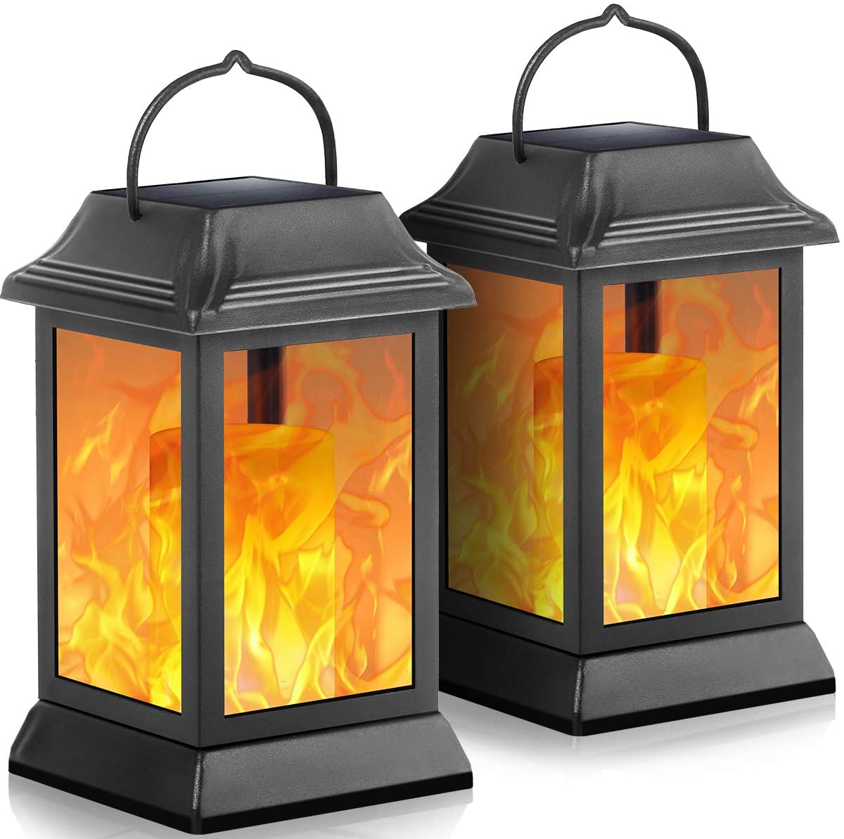 Solar LED Flickering Flame Lanterns