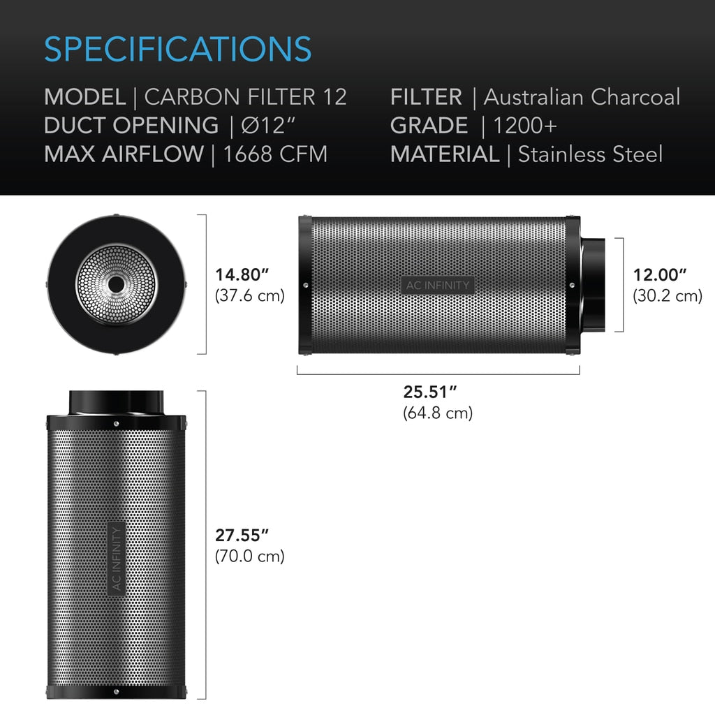 AC Infinity Carbon Filter 12