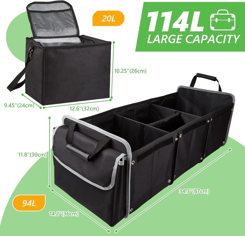 Premium Car Trunk Organizer Collapsible Multi Comparment