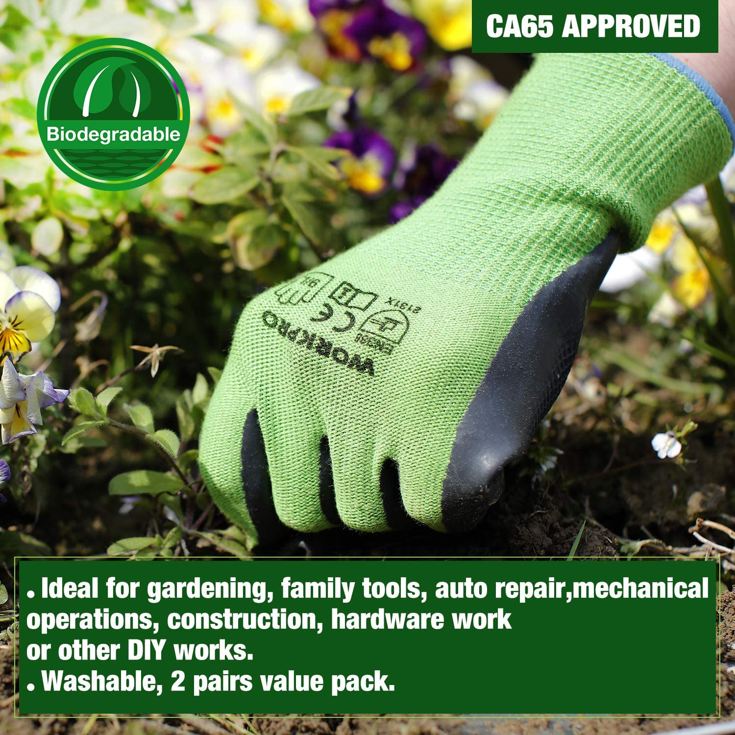 Coated Gardening And Work Gloves