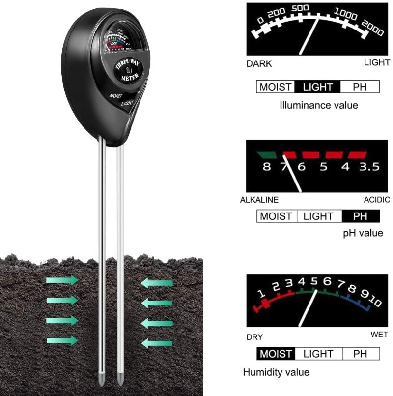 Soil Moisture Meter 3 in 1