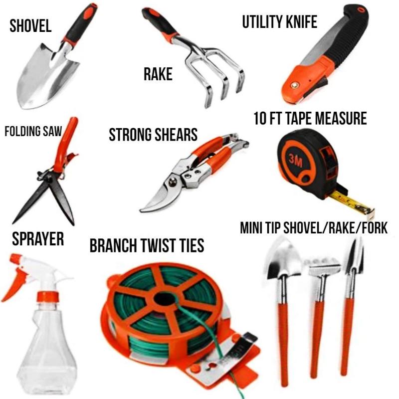 Gardening Tool Set With Hard Case