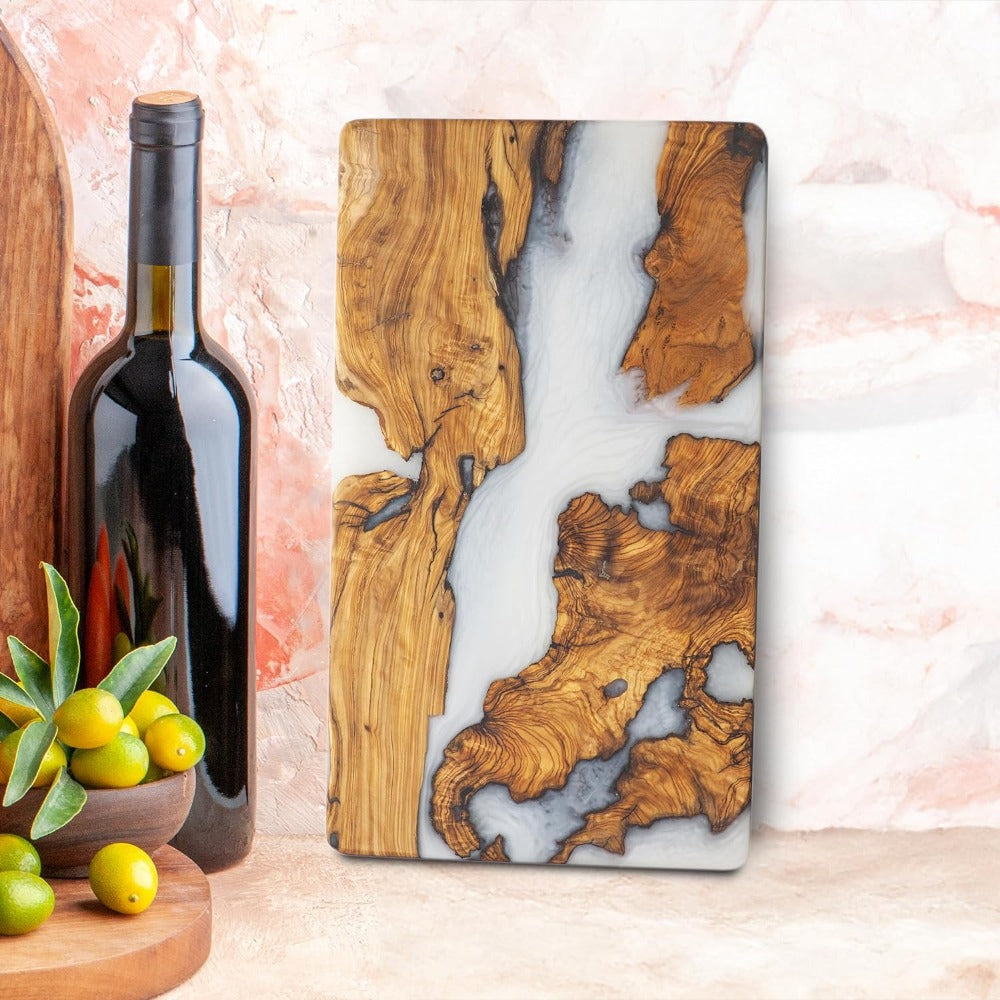 Handmade Olive Wood Resin Cutting Board