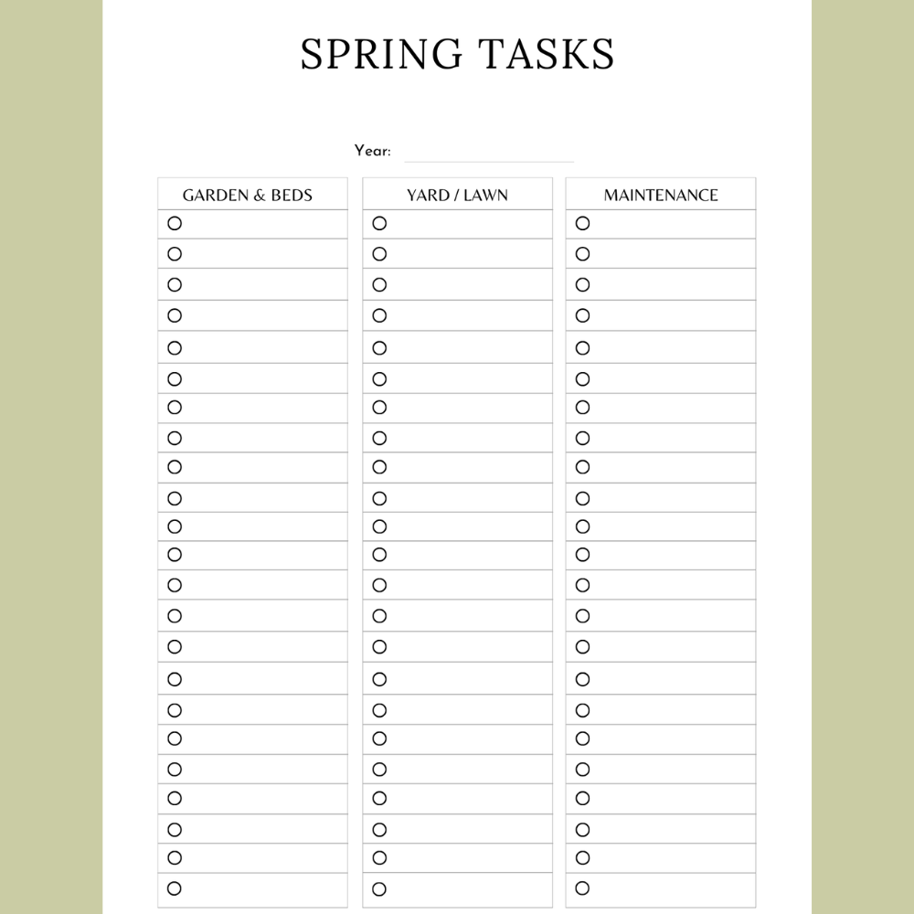 Printable Season Garden Planner - 40 Pages