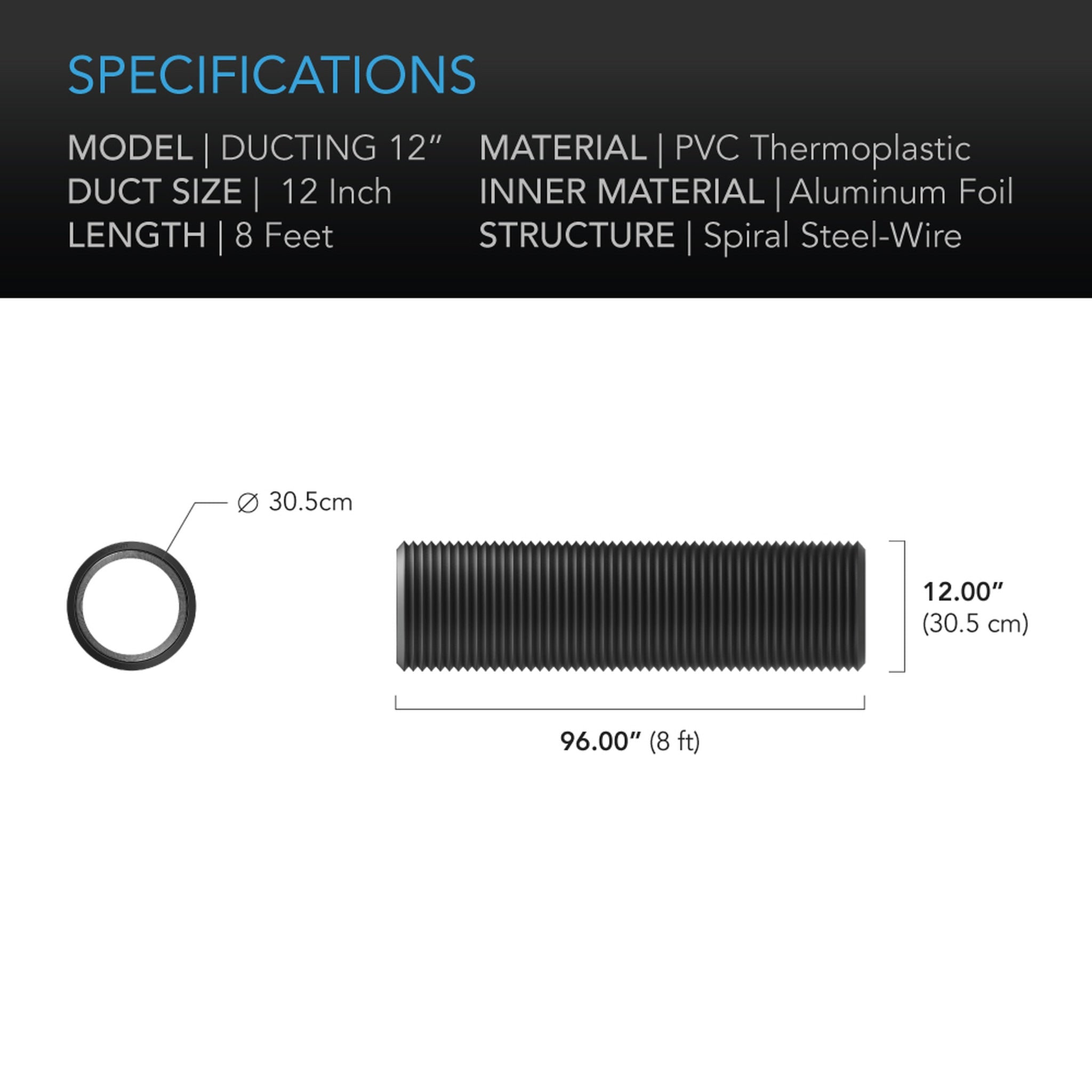 AC Infinity Aluminum Ducting 12