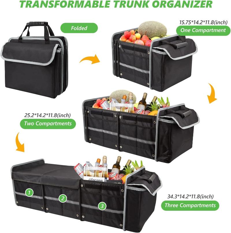 Premium Car Trunk Organizer Collapsible Multi Comparment