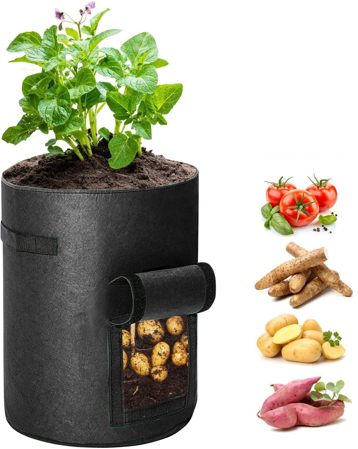 Vegetable Grow Bags Black