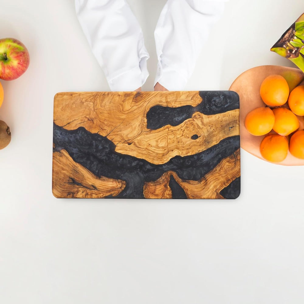 Handmade Olive Wood Resin Cutting Board