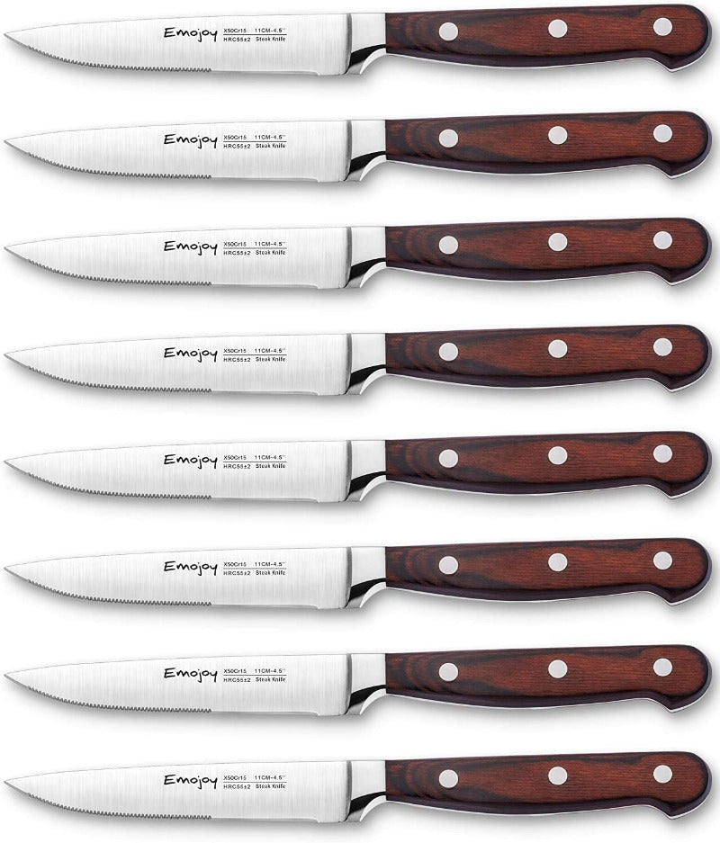 German Steel Kitchen Knife Set 15-Piece