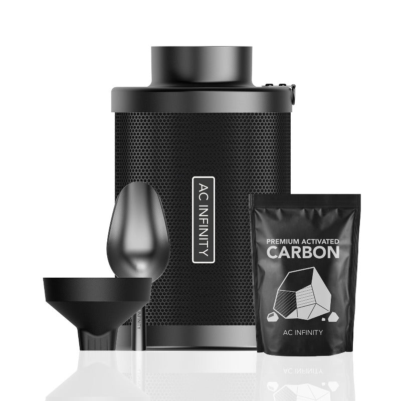 AC Infinity Refillable Carbon Filter Kit With Charcoal Refill 4”