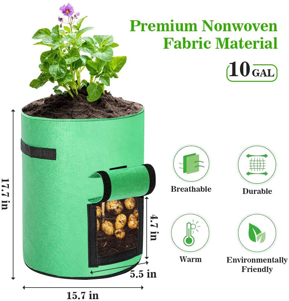 Vegetable Grow Bags Green