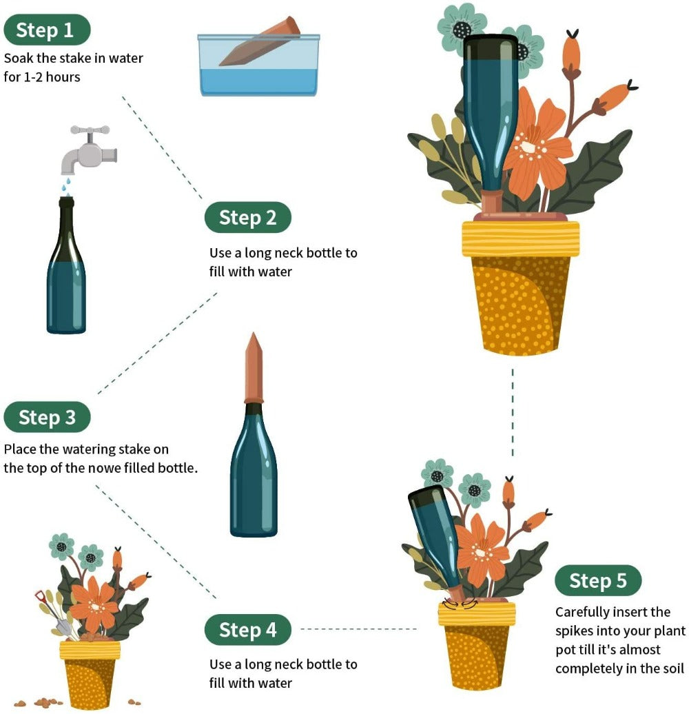 Terracotta Plant Watering Stakes