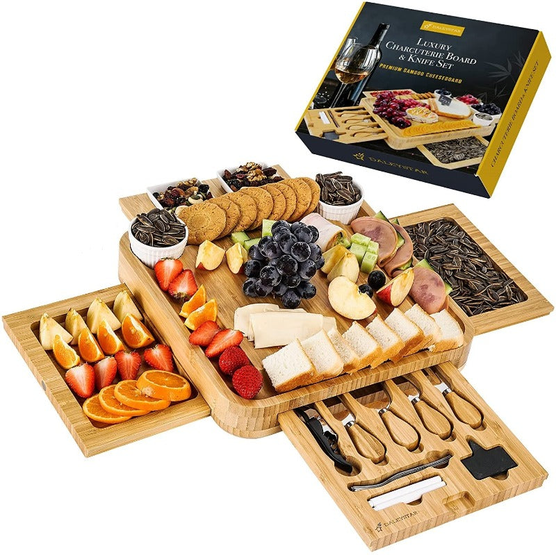 Premium Bamboo Cheese Board Set