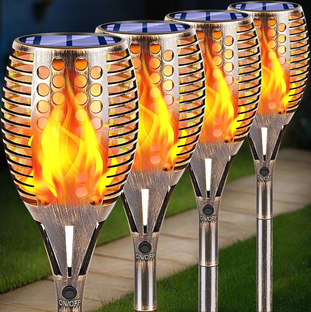 Flickering Flame Solar Torch Lights