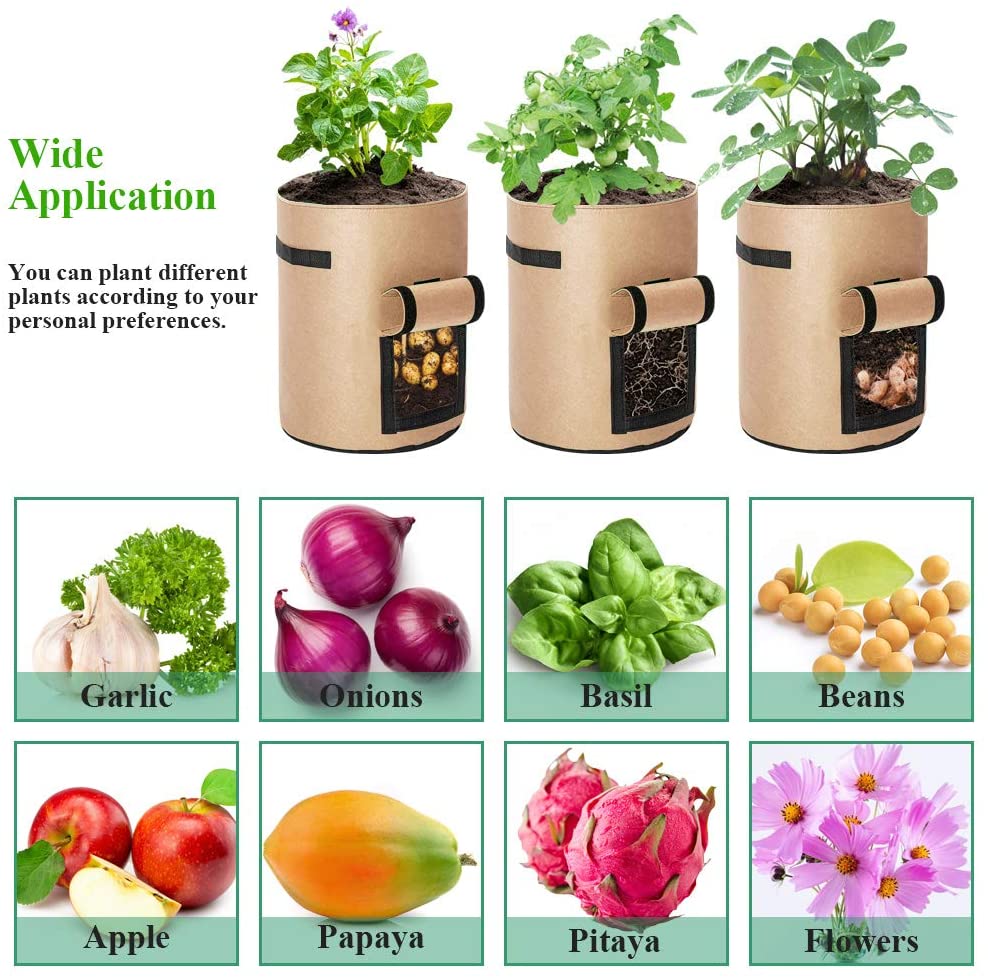 Vegetable Grow Bags Beige