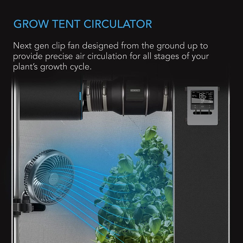 AC Infinity CLOUDRAY Grow Tent Clip Fan