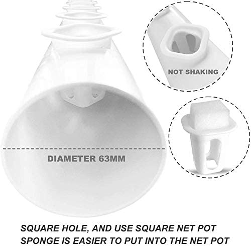 Square Hydroponic System Net Cups