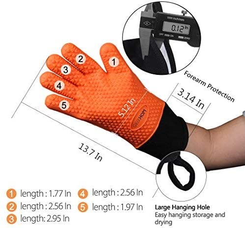 Heat Resistant Oven Mitts And Grilling Gloves