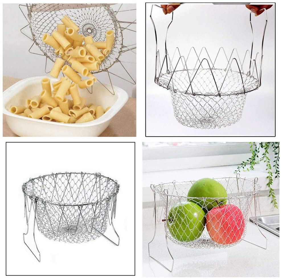 Foldable Steam Fry Cooking Basket