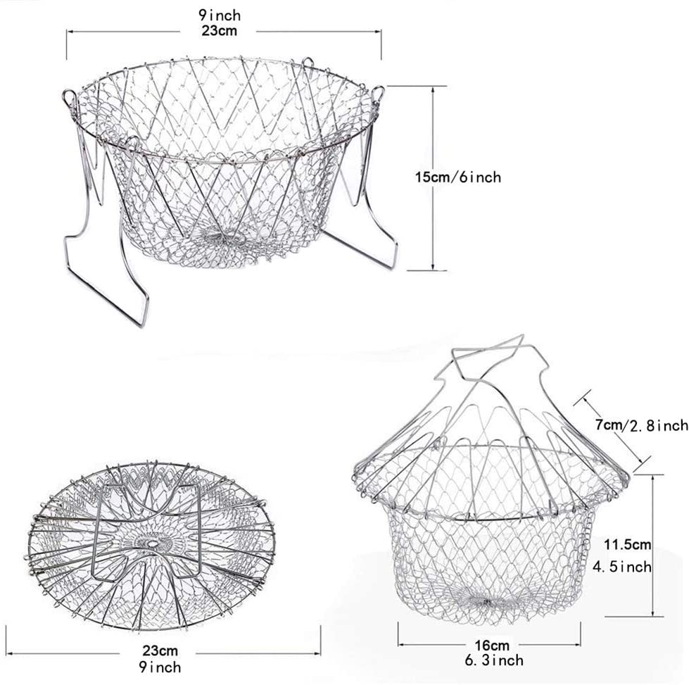 Foldable Steam Fry Cooking Basket