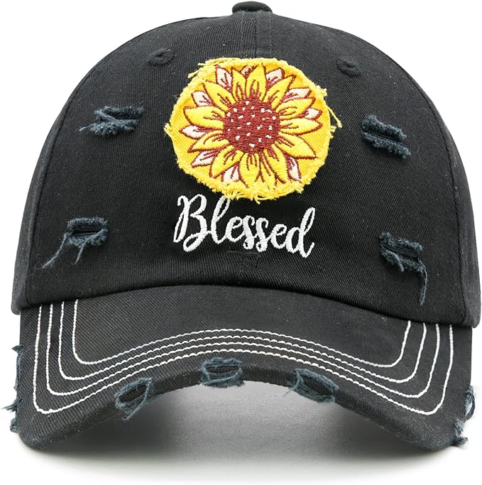 Embroidered Washed Cotton Baseball Caps