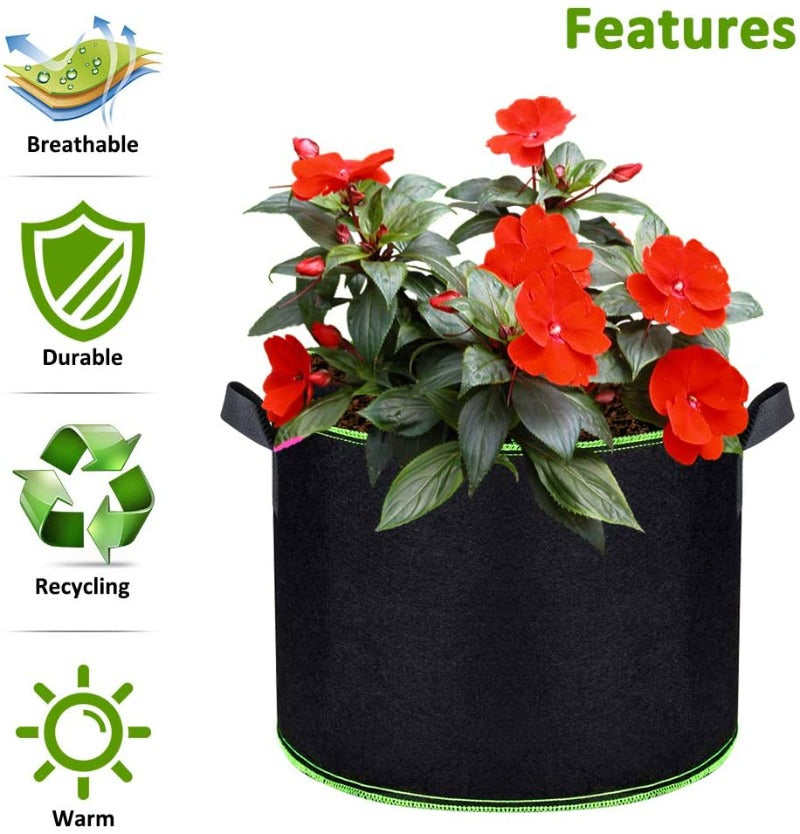 Premium Fabric Grow Pots 10-PACK