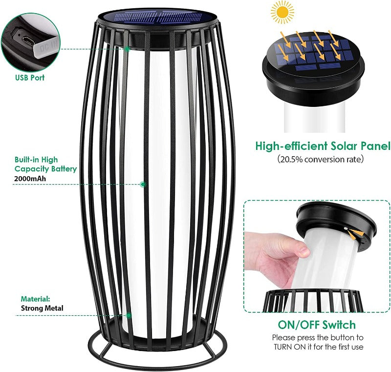 Solar LED Flickering Flame Lanterns