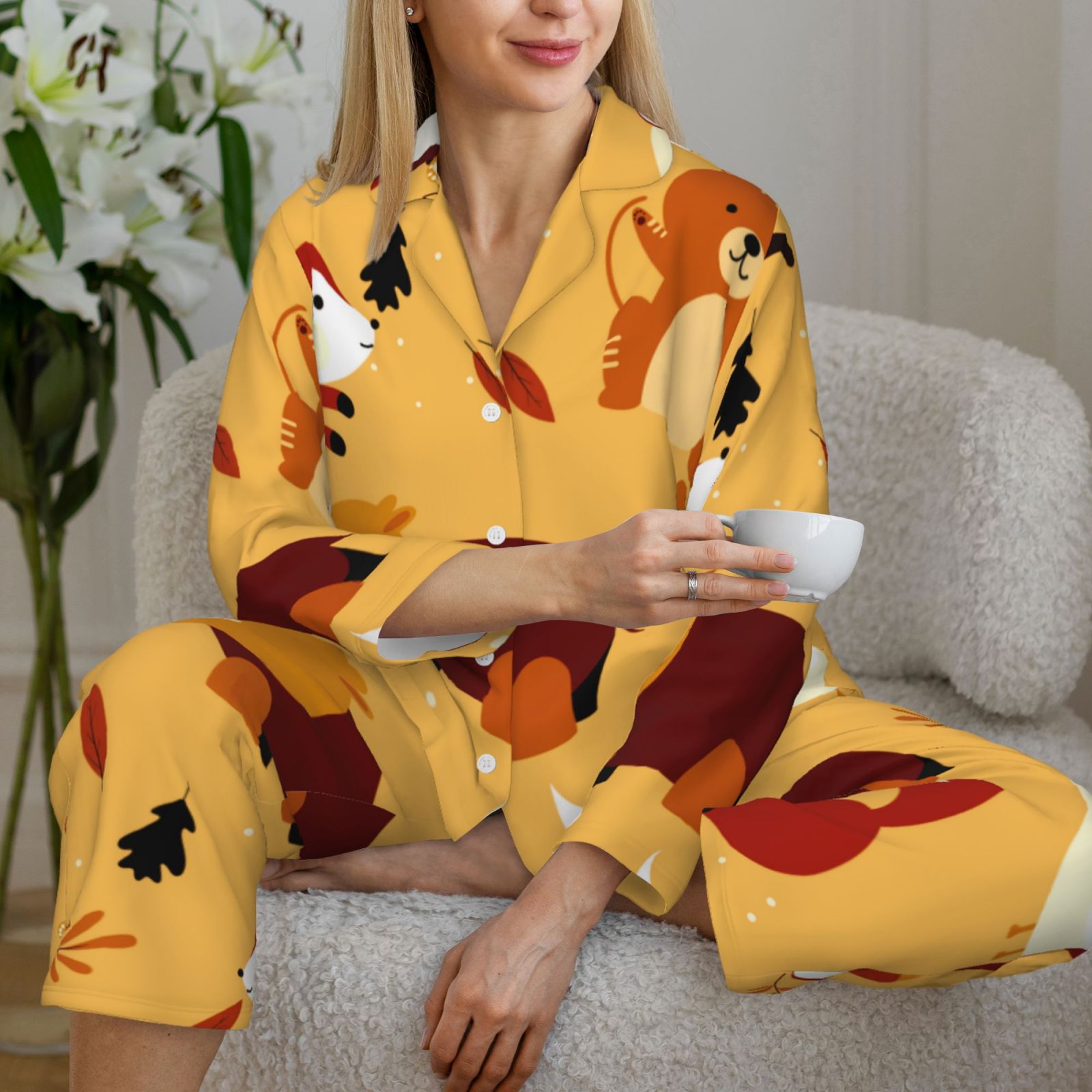 Women's Long-Sleeved Pajama Set