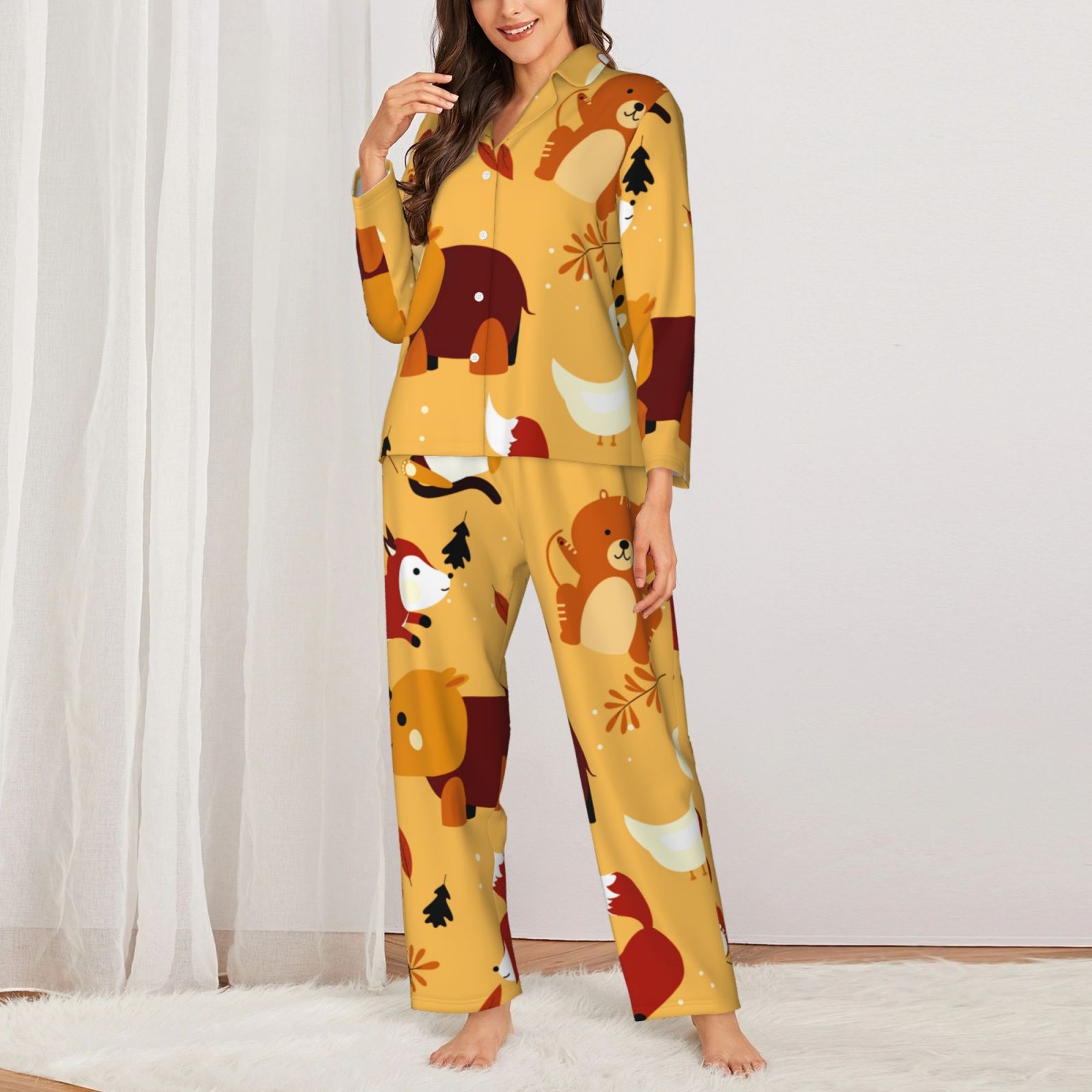 Women's Long-Sleeved Pajama Set