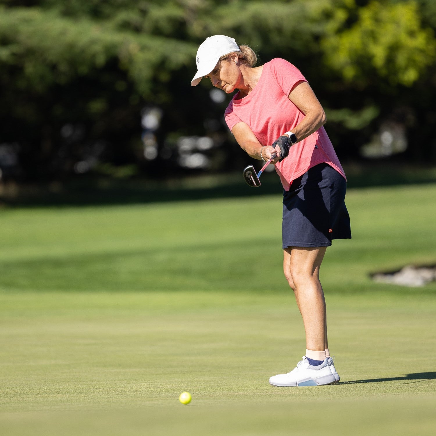 Links Short Sleeve Cotton Ladies Golf Top