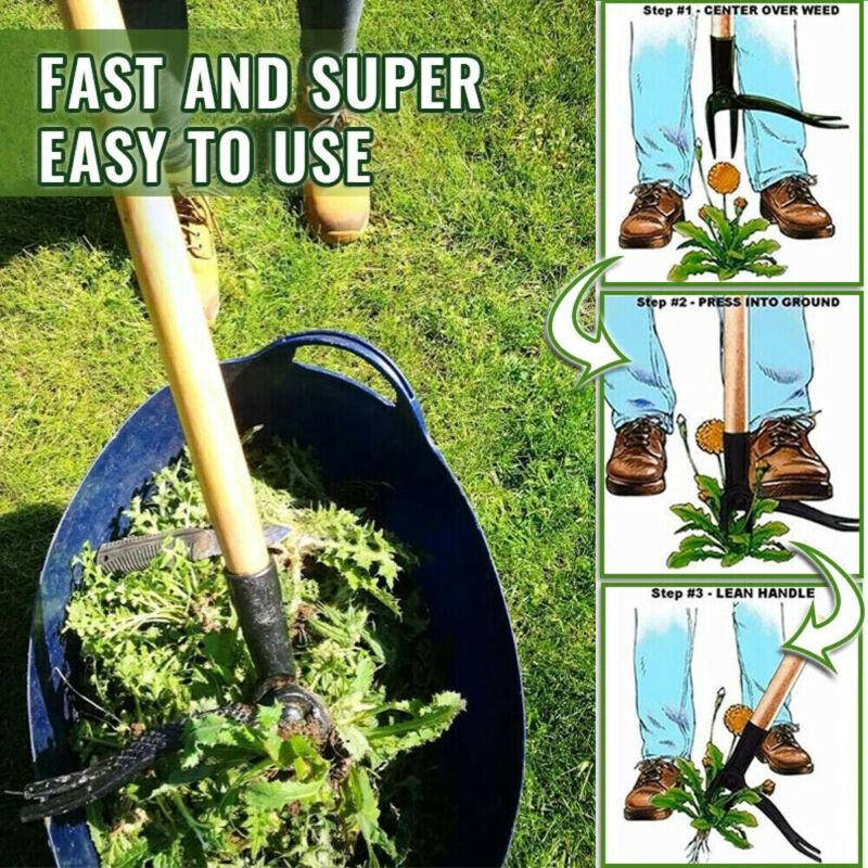 Grass root remover Standing weed puller Garden weeder with handle 100 cm