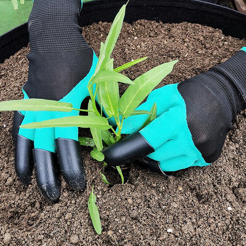 Cut Resistant Waterproof Gloves Rubber Excavation Planters Gardening Gloves