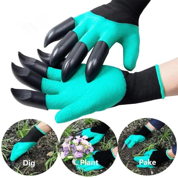 Cut Resistant Waterproof Gloves Rubber Excavation Planters Gardening Gloves