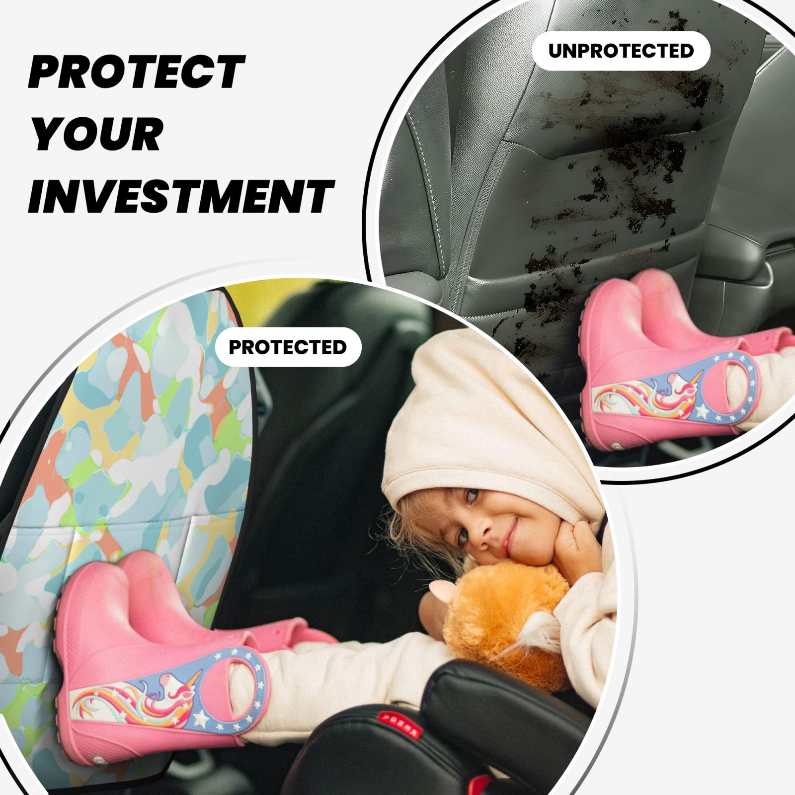 Anti-kick Storage Mat For Car Seats 2 Pcs