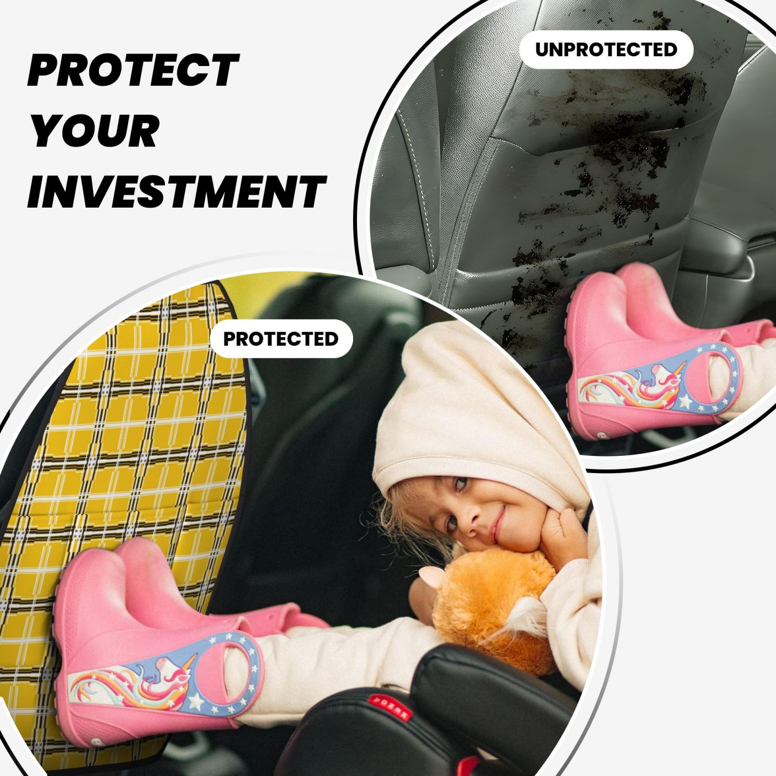 Anti-kick Storage Mat For Car Seats 2 Pcs