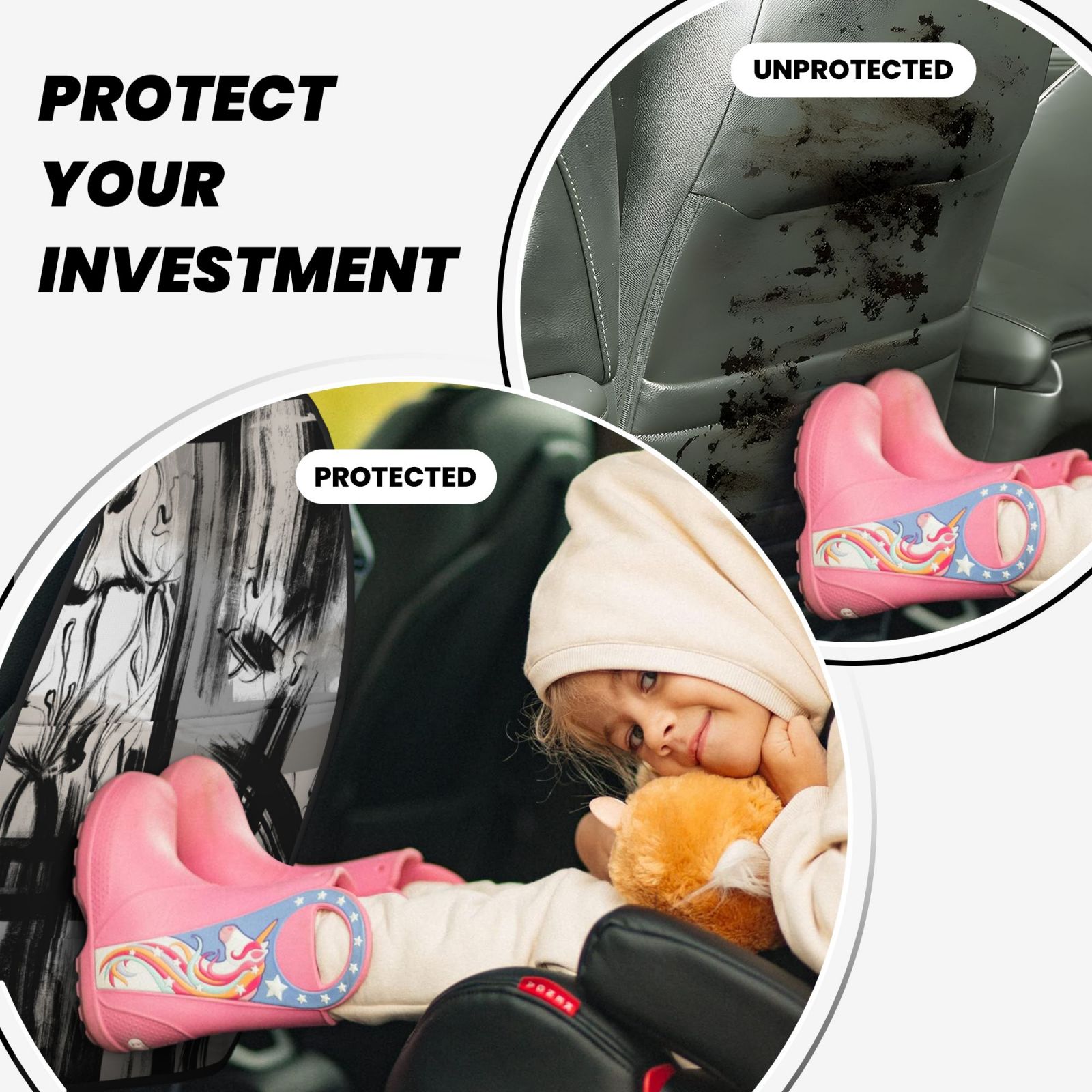 Anti-kick Storage Mat For Car Seats 2 Pcs