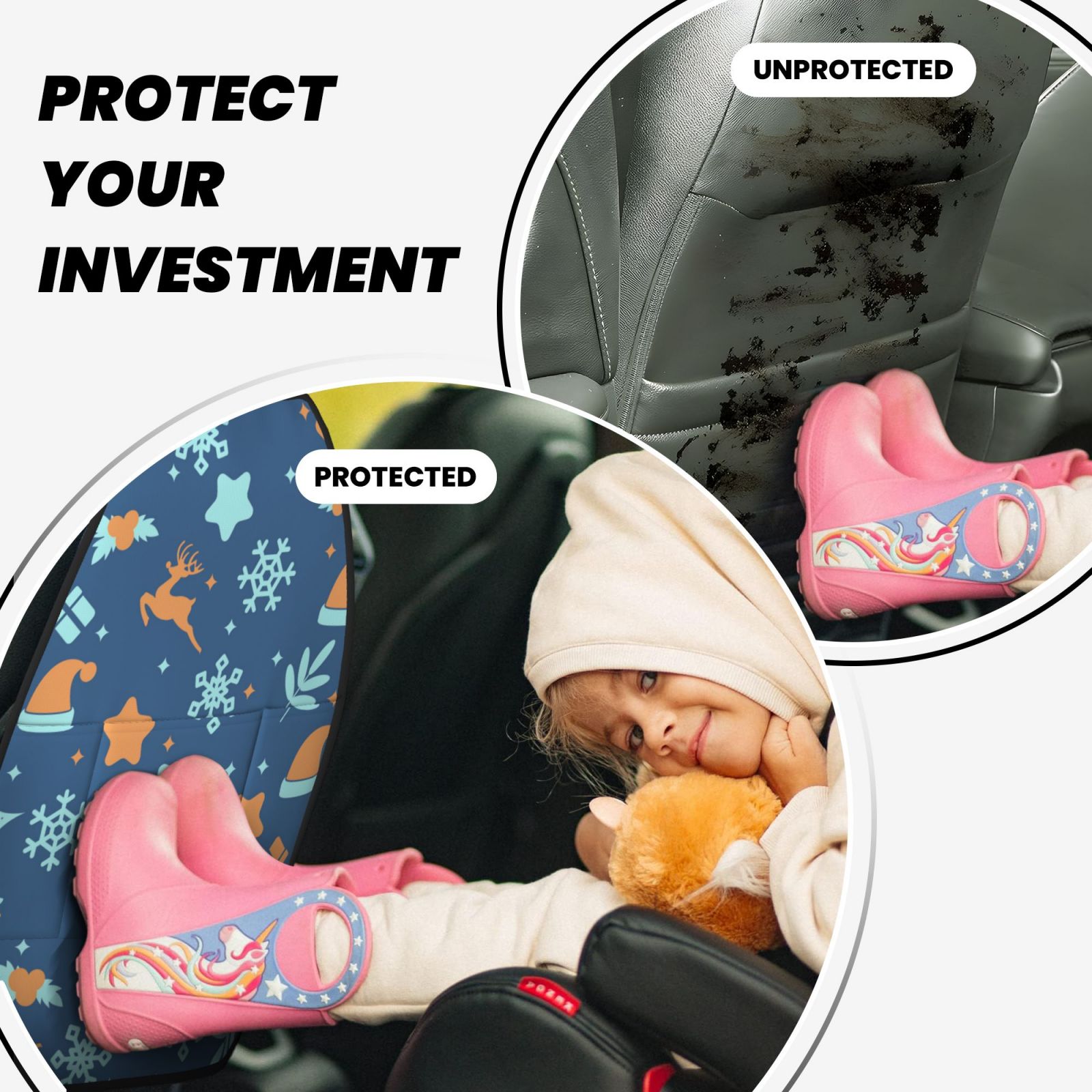 Anti-kick Storage Mat For Car Seats 2 Pcs