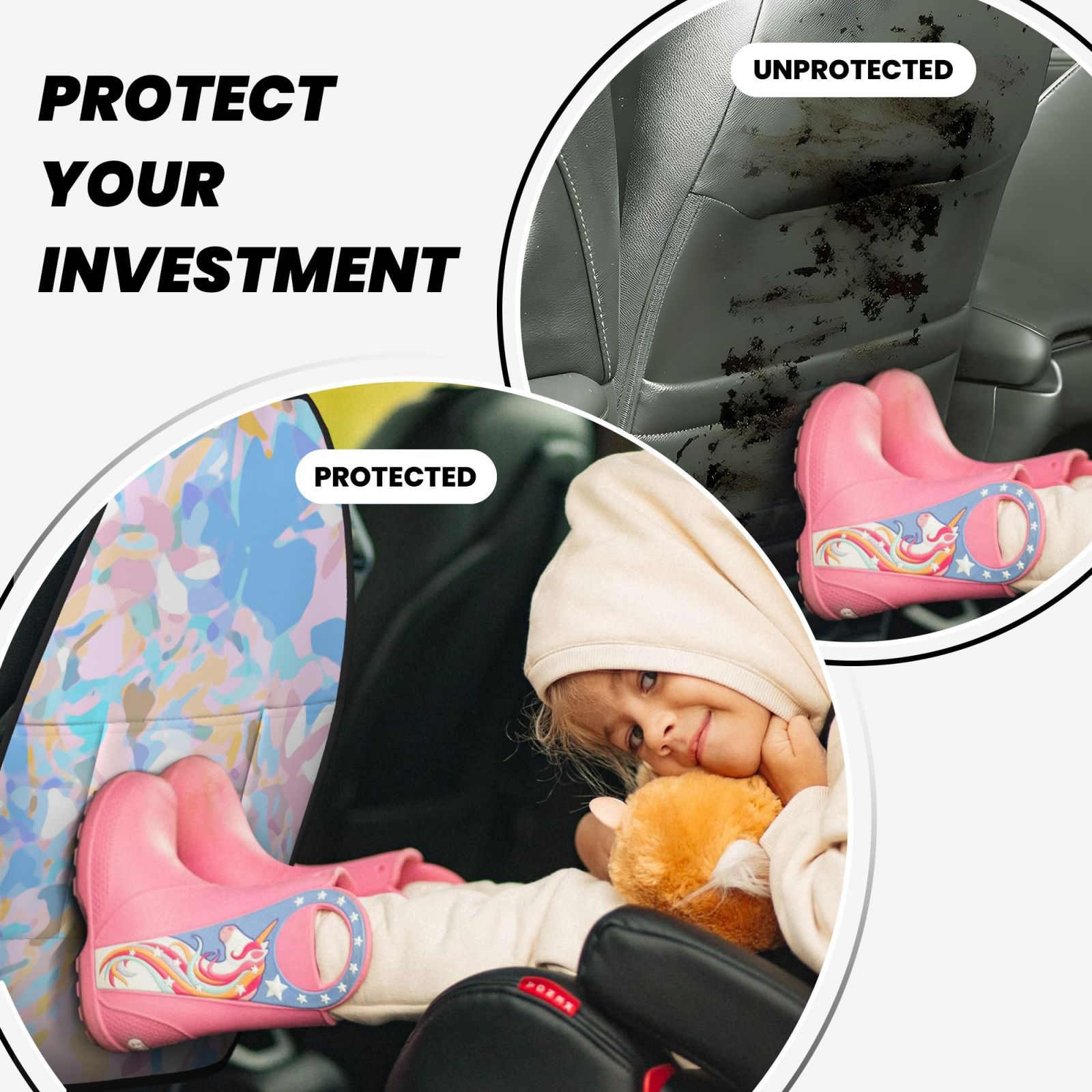 Anti-kick Storage Mat For Car Seats 2 Pcs