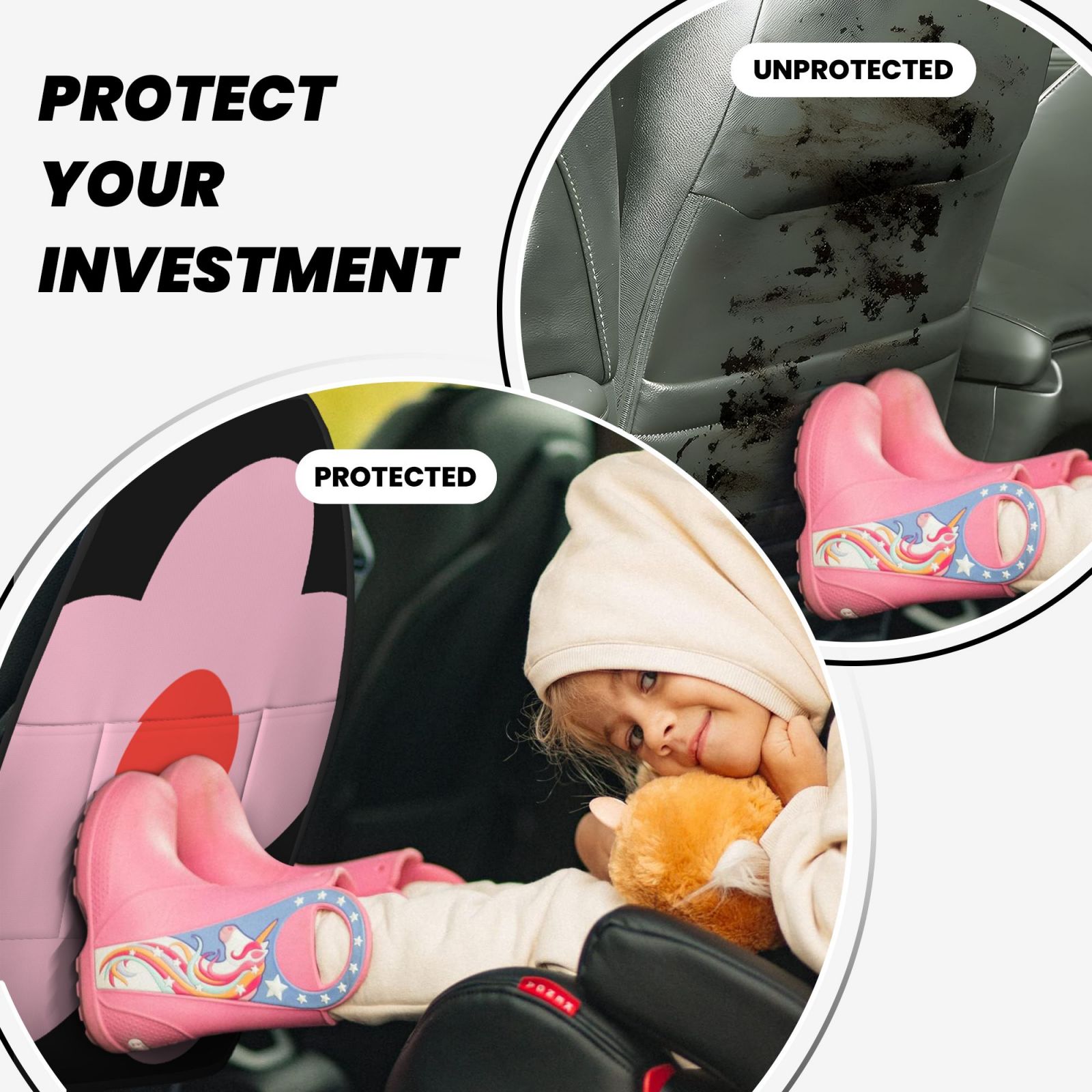 Anti-kick Storage Mat For Car Seats 2 Pcs