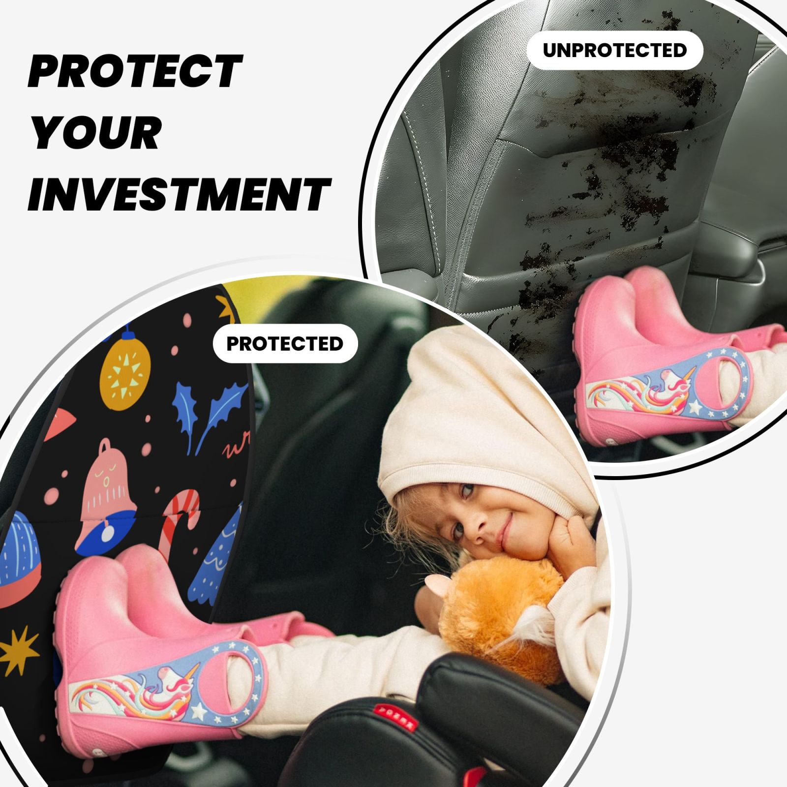 Anti-kick Storage Mat For Car Seats 2 Pcs