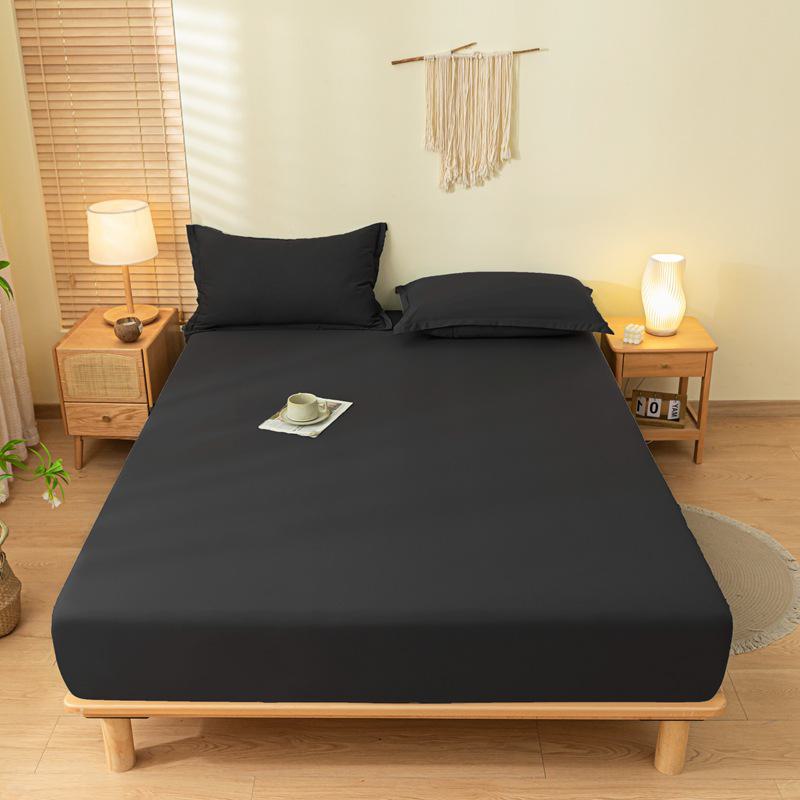 Comfortable dust-repellent, soft and smooth solid-colored brushed cotton sheets Suitable for single and double beds