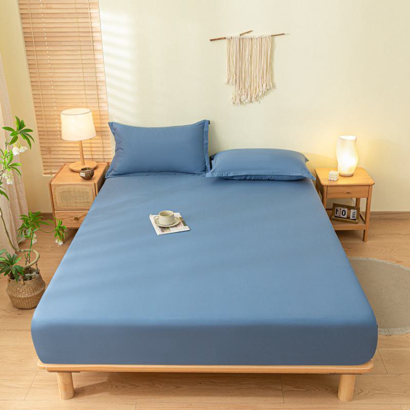 Comfortable dust-repellent, soft and smooth solid-colored brushed cotton sheets Suitable for single and double beds