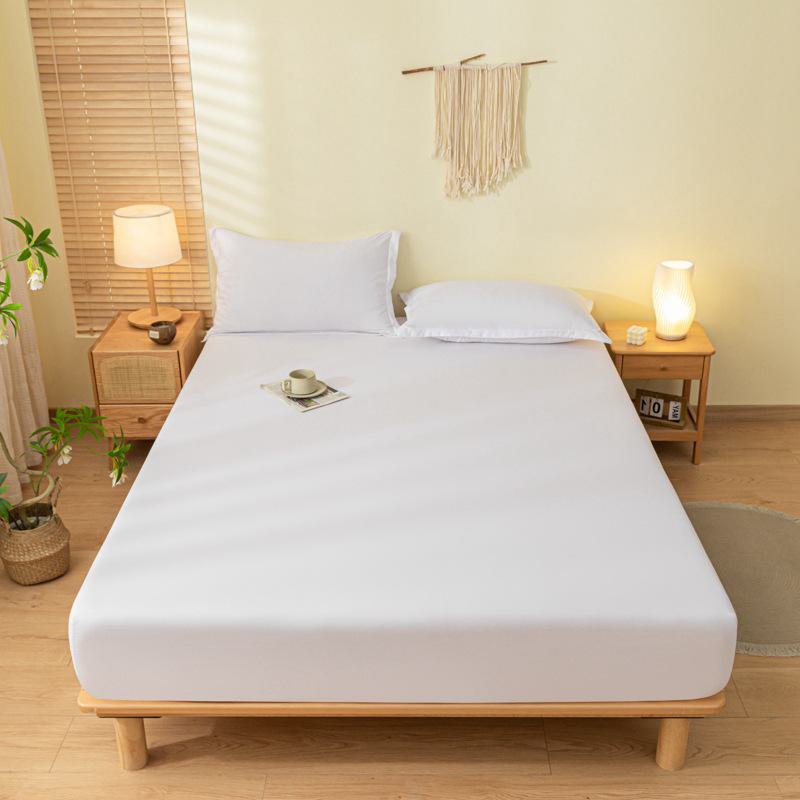 Comfortable dust-repellent, soft and smooth solid-colored brushed cotton sheets Suitable for single and double beds